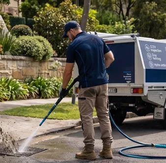 Plumber tracing a drain smell in Killarney Heights
